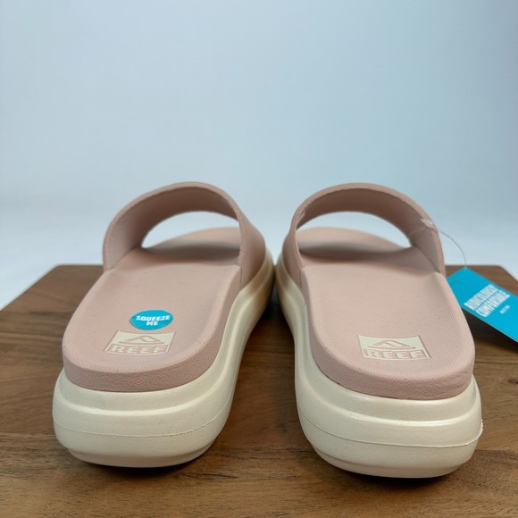 New NWOB Womens Reef Cushion Bondi Bay Pink Comfort Slides Sandals Size 9 M - Picture 5 of 7